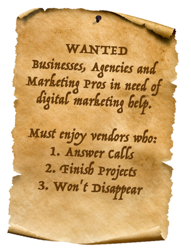 wanted: businesses, agencies and marketing teams in need of digital marketing help