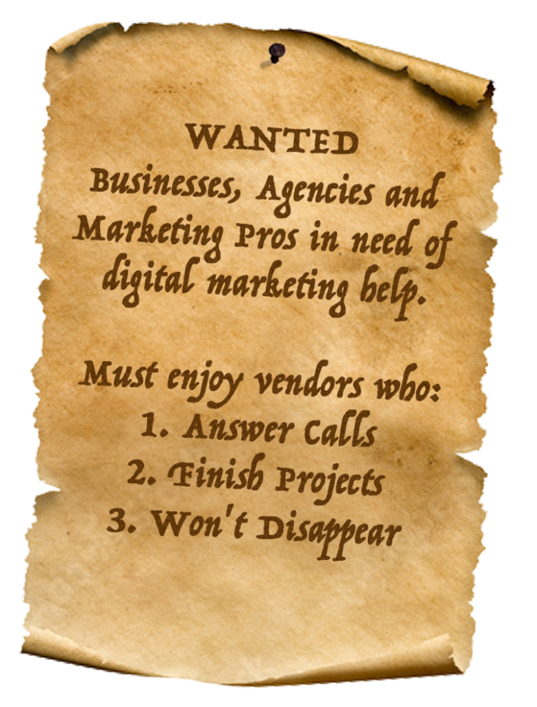 wanted: businesses, agencies and marketing teams in need of digital marketing help